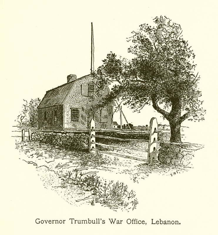 Gouverneur Trumbulls Kriegsbüro, Lebanon, Connecticut von American School