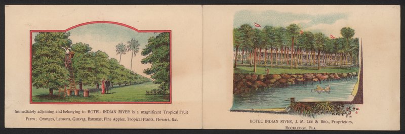 Hotel-Handelskarte (farbige Gravur) von American School