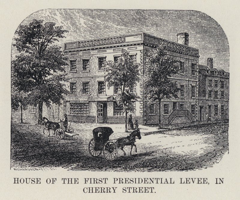 Haus des ersten Präsidentenempfangs in der Cherry Street von American School
