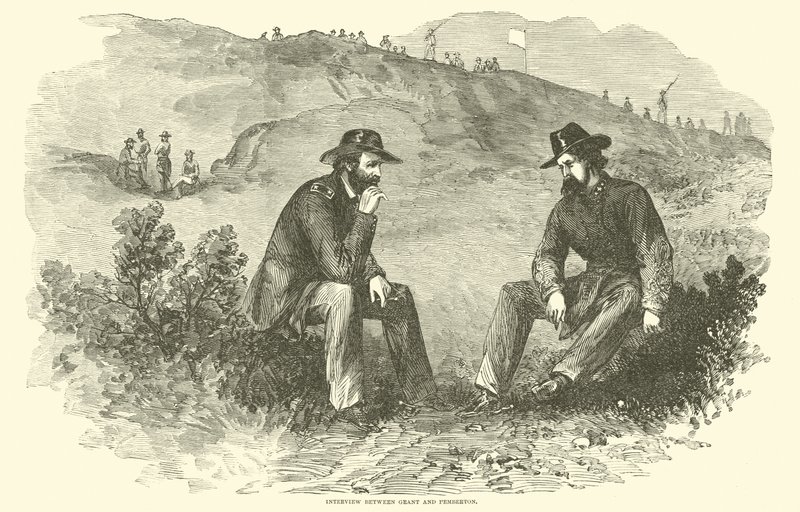 Interview zwischen Grant und Pemberton, Juli 1863 von American School