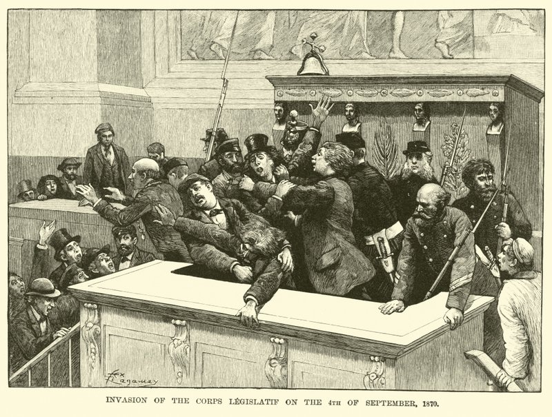 Invasion des Corps Legislatif am 4. September 1870 von American School