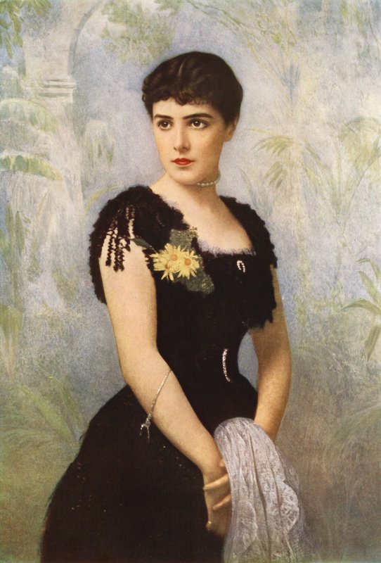 Lady Randolph Spencer-Churchill, geborene Miss Jennie Jerome aus New York, die Lord Randolph Spencer-Churchill heiratete von American School