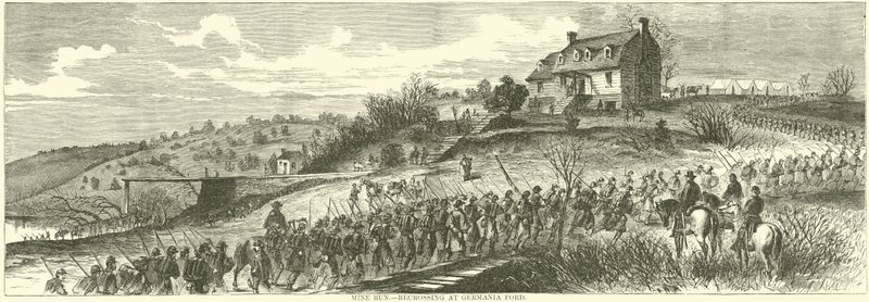 Mine Run, Rücküberquerung bei Germania Ford, November 1863 von American School