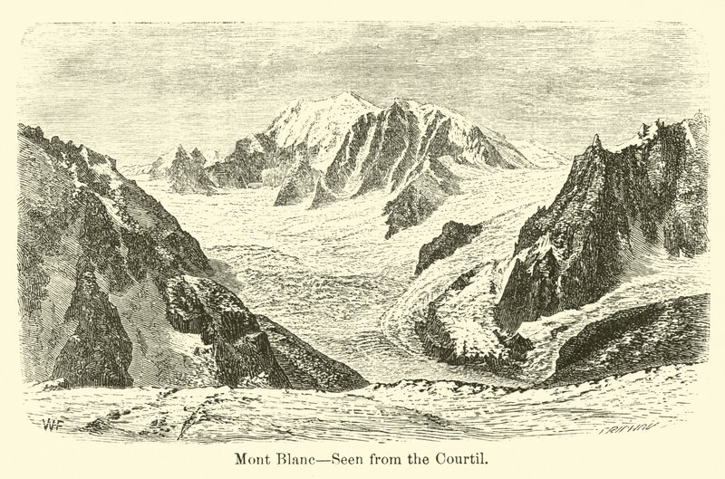 Mont Blanc, gesehen vom Courtil von American School