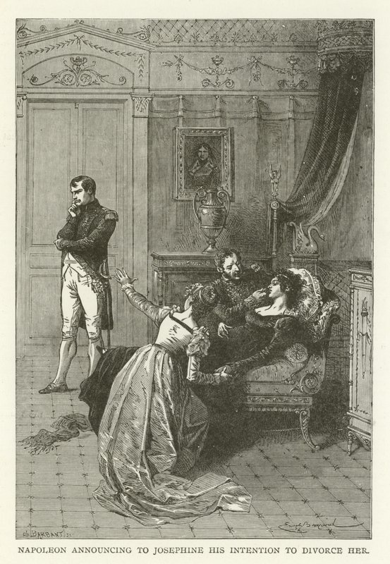 Napoleon kündigt Josephine seine Absicht zur Scheidung an von American School
