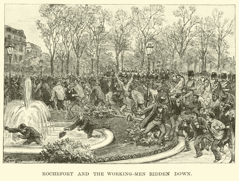 Rochefort und die Arbeiter niedergeritten von American School