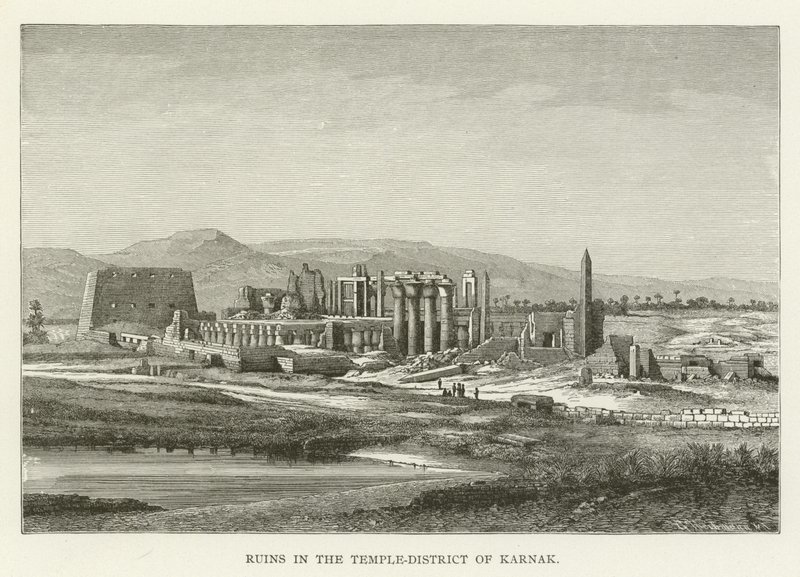 Ruinen im Tempelbezirk von Karnak von American School