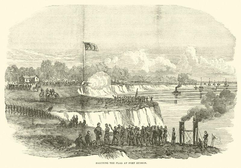 Flaggengruß in Port Hudson, Juli 1863 von American School