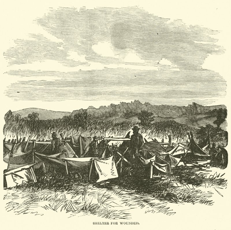 Unterkunft für Verwundete, September 1862 von American School