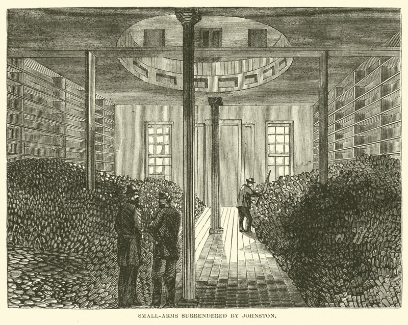 Von Johnston übergebene Handfeuerwaffen, April 1865 von American School
