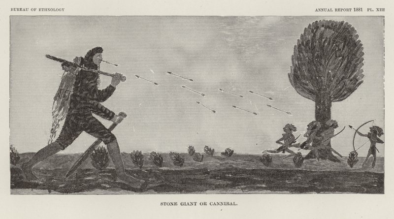 Steinriese oder Kannibale von American School