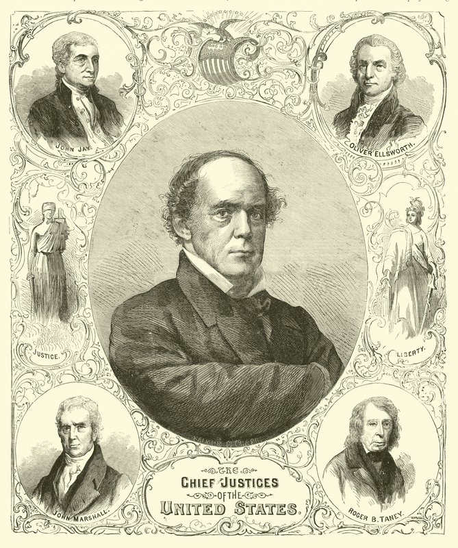 Die Obersten Richter der Vereinigten Staaten, August 1864 von American School