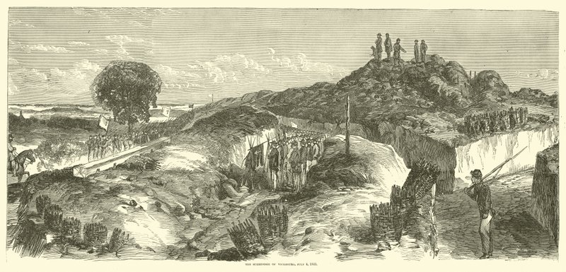 Die Kapitulation von Vicksburg, 4. Juli 1863 von American School