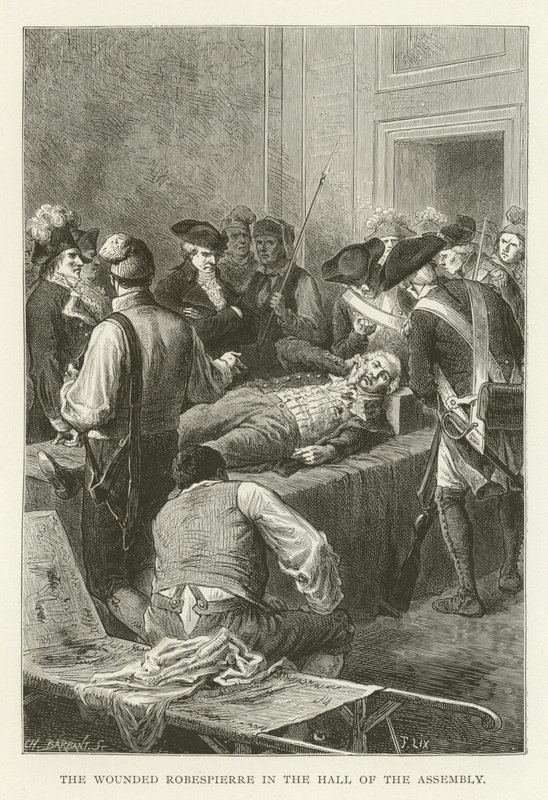 Der verwundete Robespierre in der Versammlungshalle von American School
