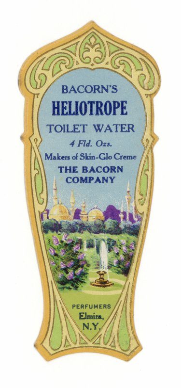 Toilettenwasser Etikett, Heliotrope von American School