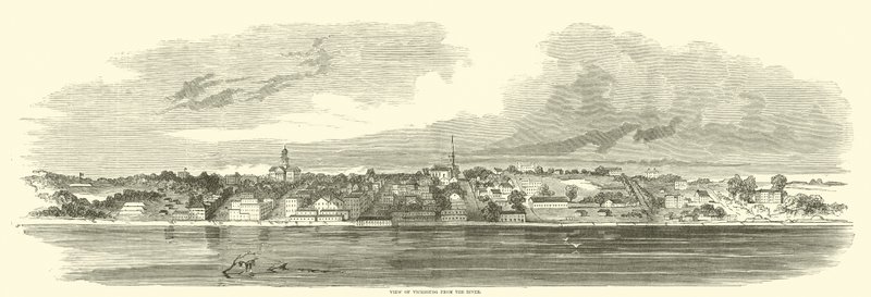Blick auf Vicksburg vom Fluss, Juni 1862 von American School