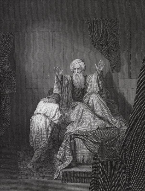 Isaak segnet Jakob (Gravur) von Ange Louis (1815 72) (after) Janet