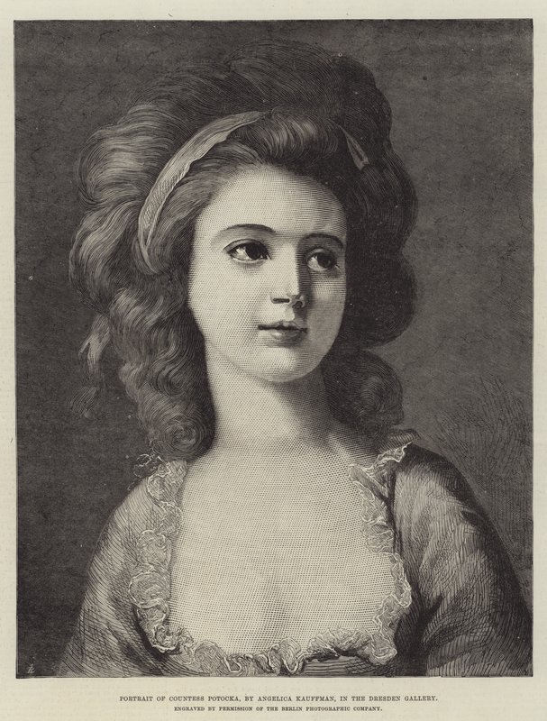 Porträt der Gräfin Potocka, in der Dresdner Galerie von Angelica Kauffmann