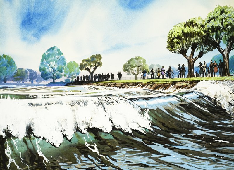 Berühmte Flüsse -- Der Severn: Die Severn Bore von Angus McBride
