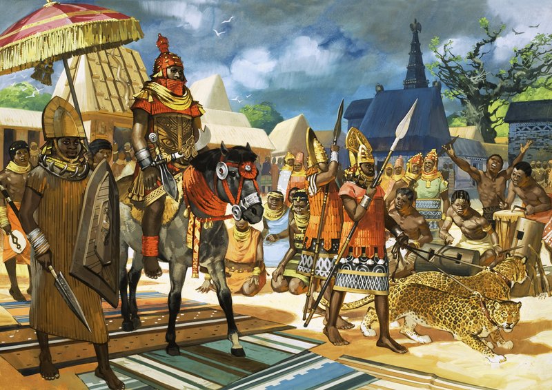 Der Oba oder König von Benin, Westafrika, um 1550 von Angus McBride
