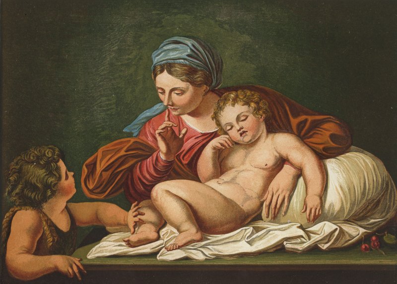 Die Jungfrau, der Erlöser und der heilige Johannes von Annibale after Carracci