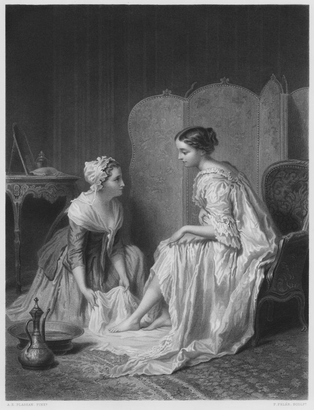 Das Fußbad, nach dem Bild in der Königlichen Sammlung von Antoine Emile Plassan