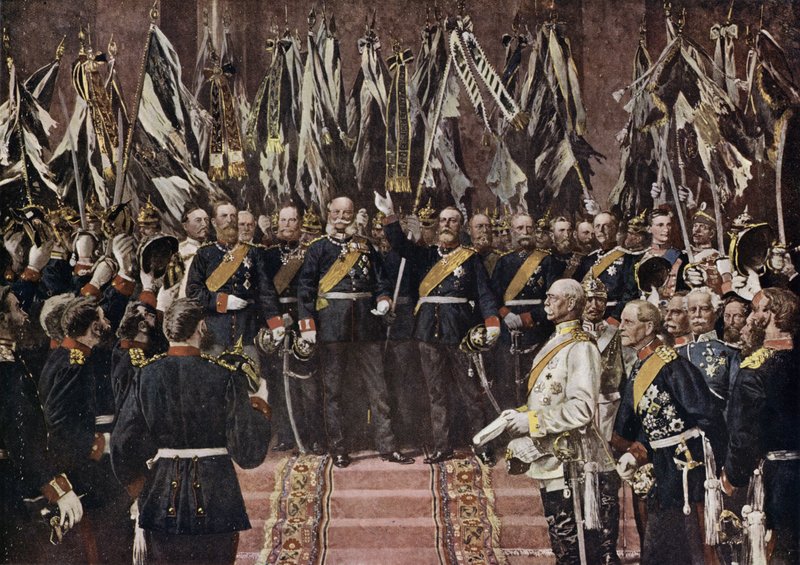 König Wilhelm I. von Preußen zum Kaiser des vereinten Deutschlands ausgerufen, Versailles, Frankreich von Anton Alexander von (after) Werner