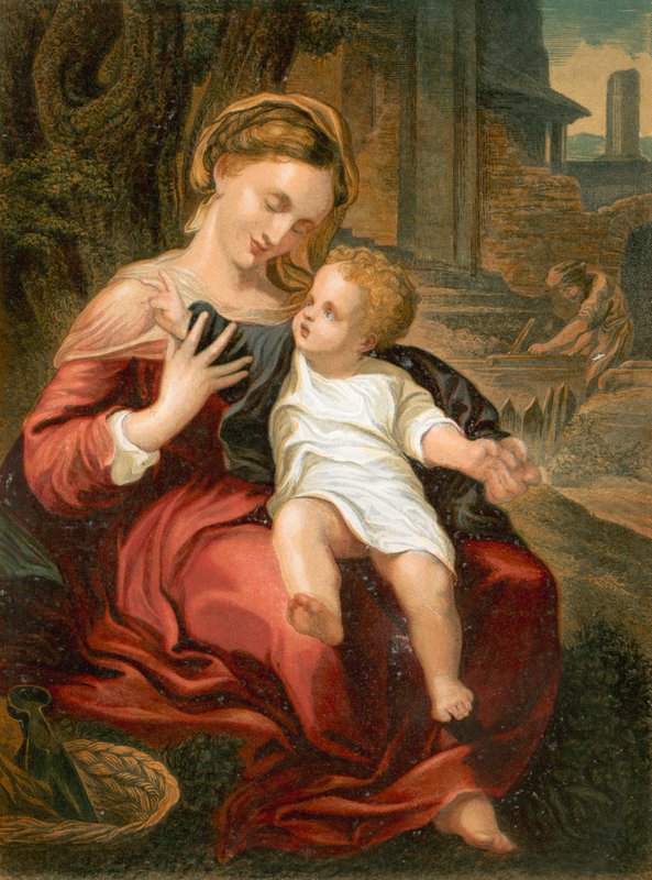 Die Heilige Familie von Antonio da Correggio