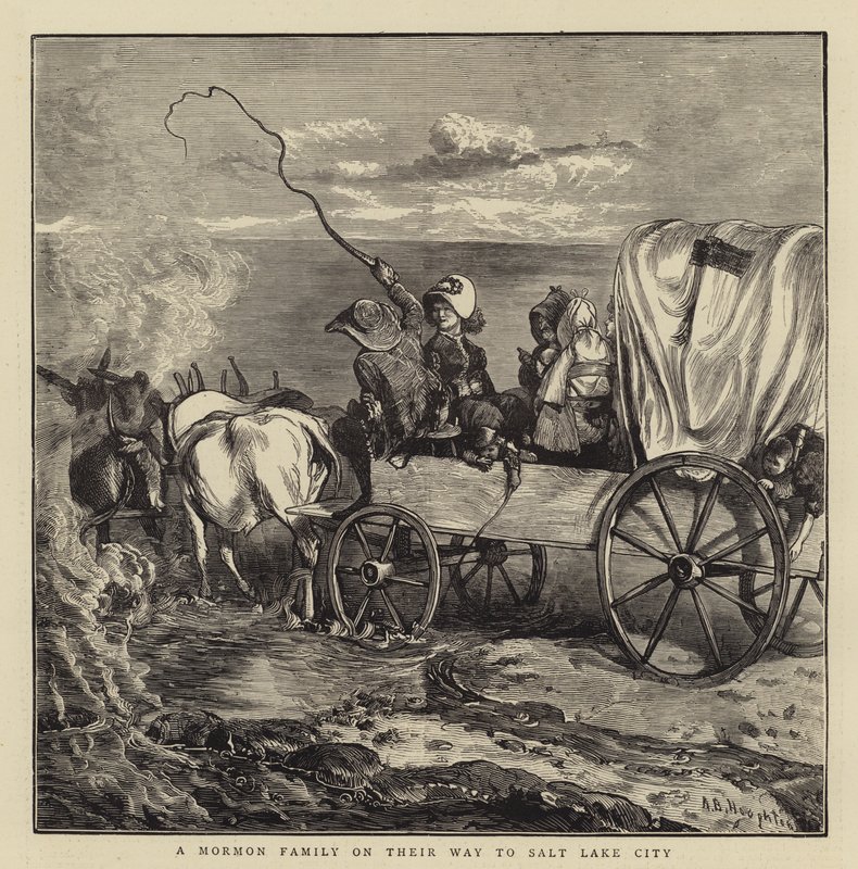 Eine Mormonenfamilie auf dem Weg nach Salt Lake City von Arthur Boyd Houghton