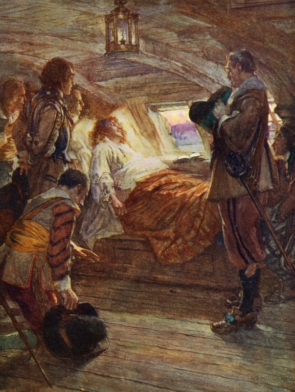 Der Tod von Sir Francis Drake von Arthur David (after) McCormick