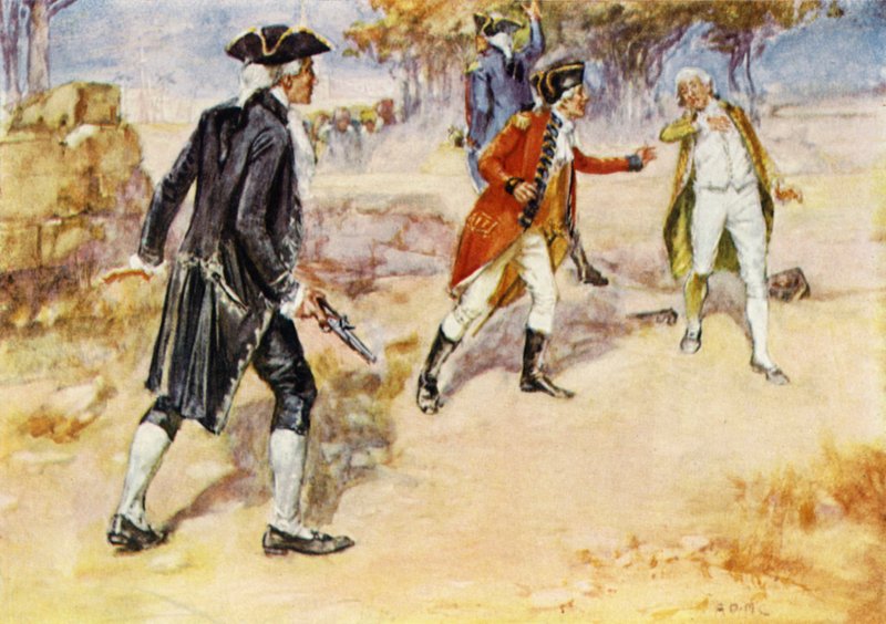 Duell zwischen Warren Hastings und Philip Francis von Arthur David McCormick