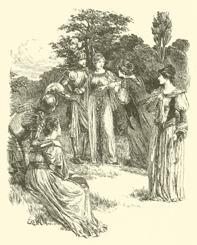 Die Legende von Britomart, der goldene Gürtel verliehen von Arthur George Walker