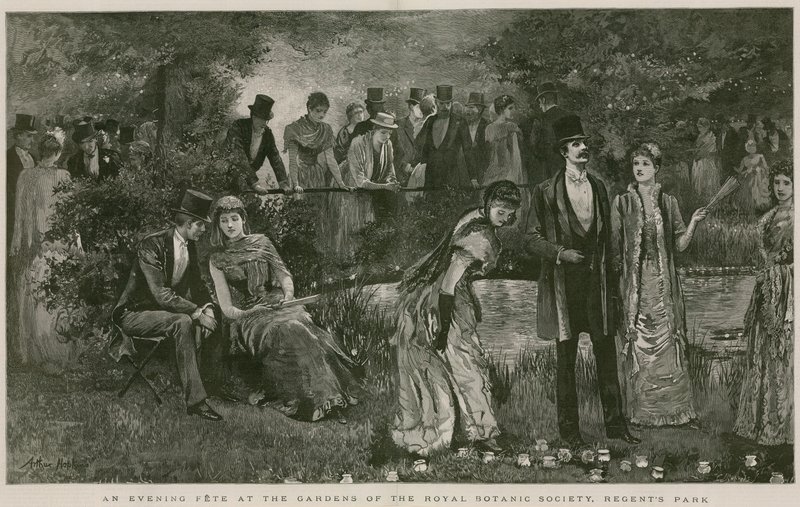 Ein Abendfest in den Gärten der Royal Botanic Society, Regent