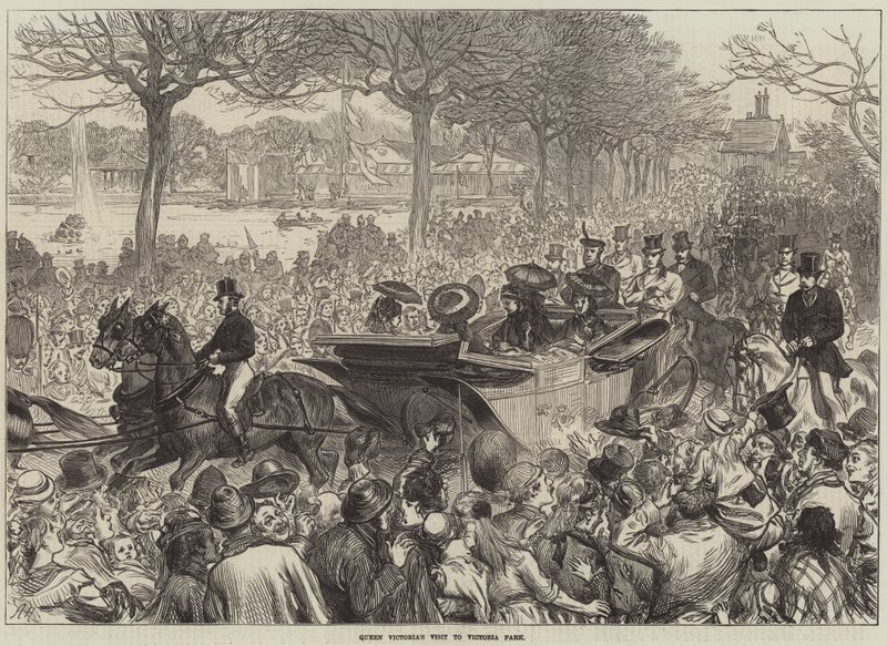Königin Victorias Besuch im Victoria Park von Arthur Hopkins