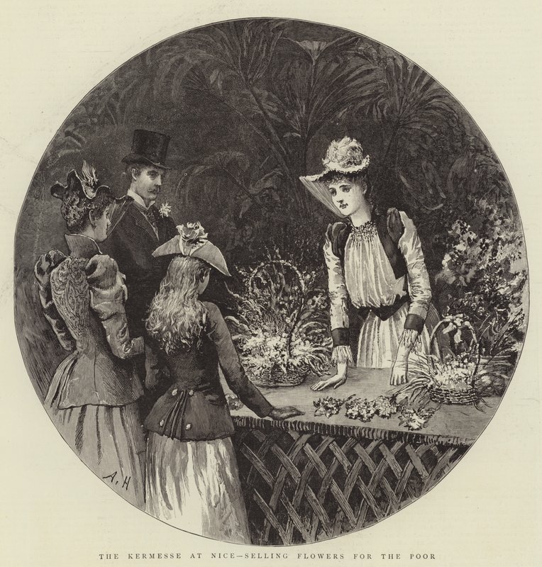 Das Kermesse in Nizza, Blumenverkauf für die Armen von Arthur Hopkins