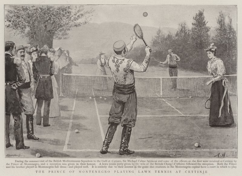 Der Prinz von Montenegro spielt Rasentennis in Cettinje von Arthur Hopkins