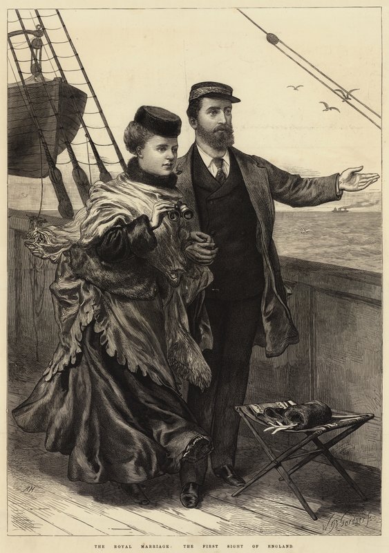 Die königliche Hochzeit, der erste Blick auf England von Arthur Hopkins