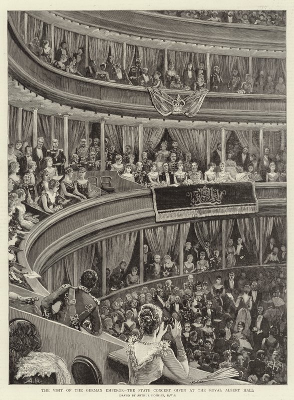 Der Besuch des deutschen Kaisers, das Staatskonzert in der Royal Albert Hall von Arthur Hopkins
