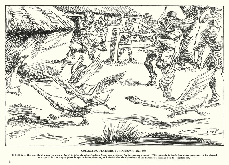 Federn für Pfeile sammeln von Arthur Moreland