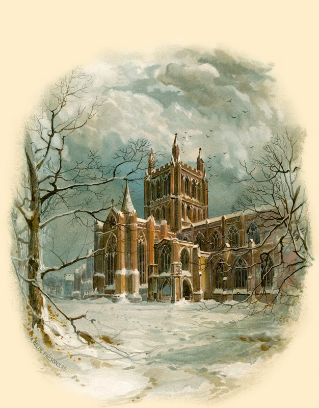 Kathedrale von Hereford, Nordwestansicht von Arthur Wilde Parsons