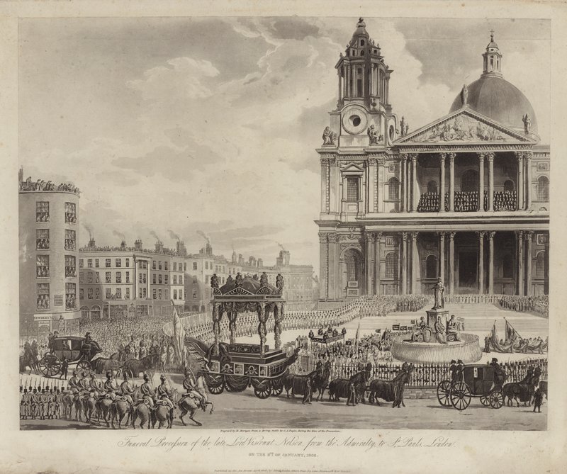 Trauerzug von Admiral Lord Nelson vom Admiralty zum St. Paul