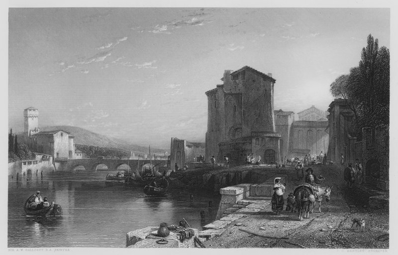 Der Hafen von Livorno, aus dem Bild in der Vernon Gallery (Gravur) von Augustus Wall (after) Callcott