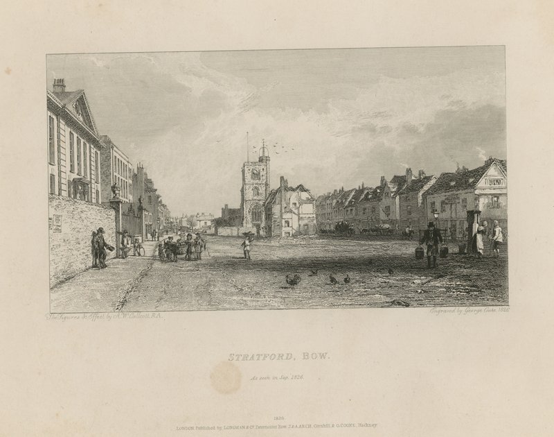 Gesamtansicht von Stratford in Bow von Augustus Wall Callcott