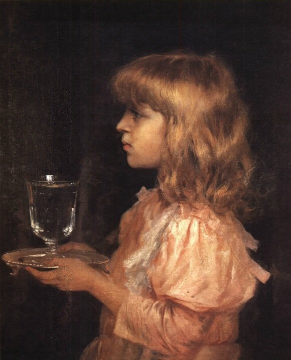 Das Glas Wasser von Aurelio de Figueiredo: Kunstdruck kaufen