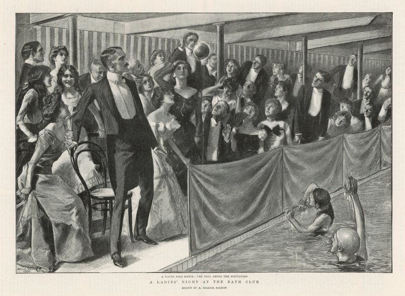Damenabend im Bath Club (Lithografie) von Balliol (after) Salmon
