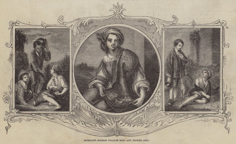 Murillos Spanische Bauernjungen und Blumenmädchen von Bartolomé Esteban Murillo