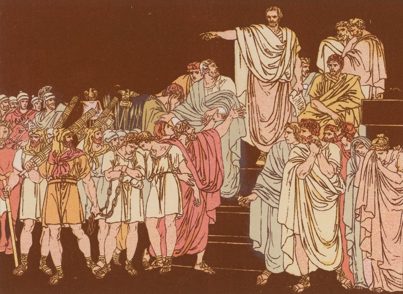 Brutus verurteilt seine Söhne zum Tode von Bartolomeo Pinelli