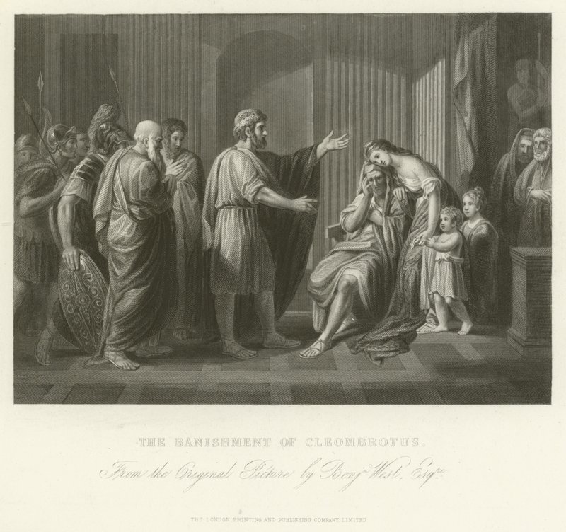 Die Verbannung von Cleombrotus von Benjamin West
