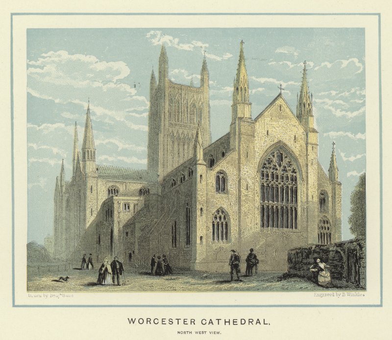 Kathedrale von Worcester, Nordwestansicht von Benjamin Baud