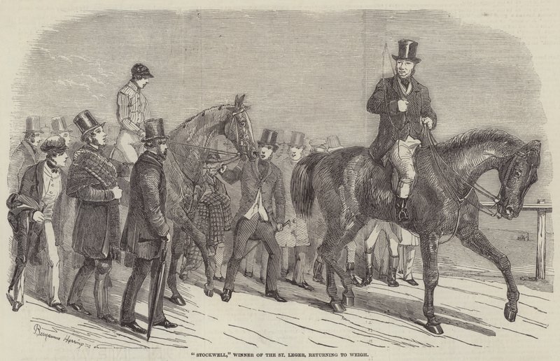 Stockwell, Gewinner des St. Leger, kehrt zum Wiegen zurück von Benjamin Herring